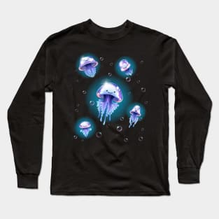 Cute jellyfish cartoon character design Long Sleeve T-Shirt